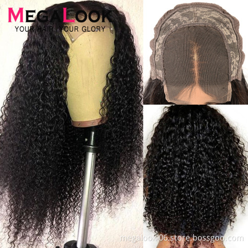 Invisible Hairline Jerry Curl Or Jerry Curly Human Hair Invisible Super Fine Swiss Lace Closure Wig